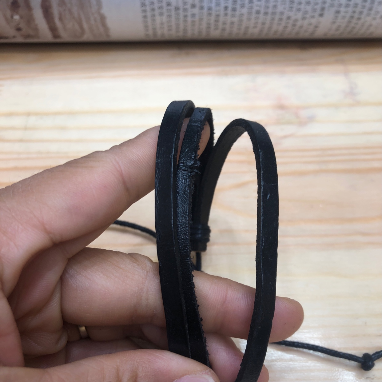 Three Leather Bracelets details Picture