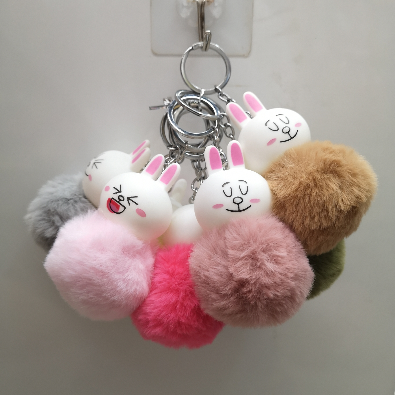 小白兔毛绒挂件
