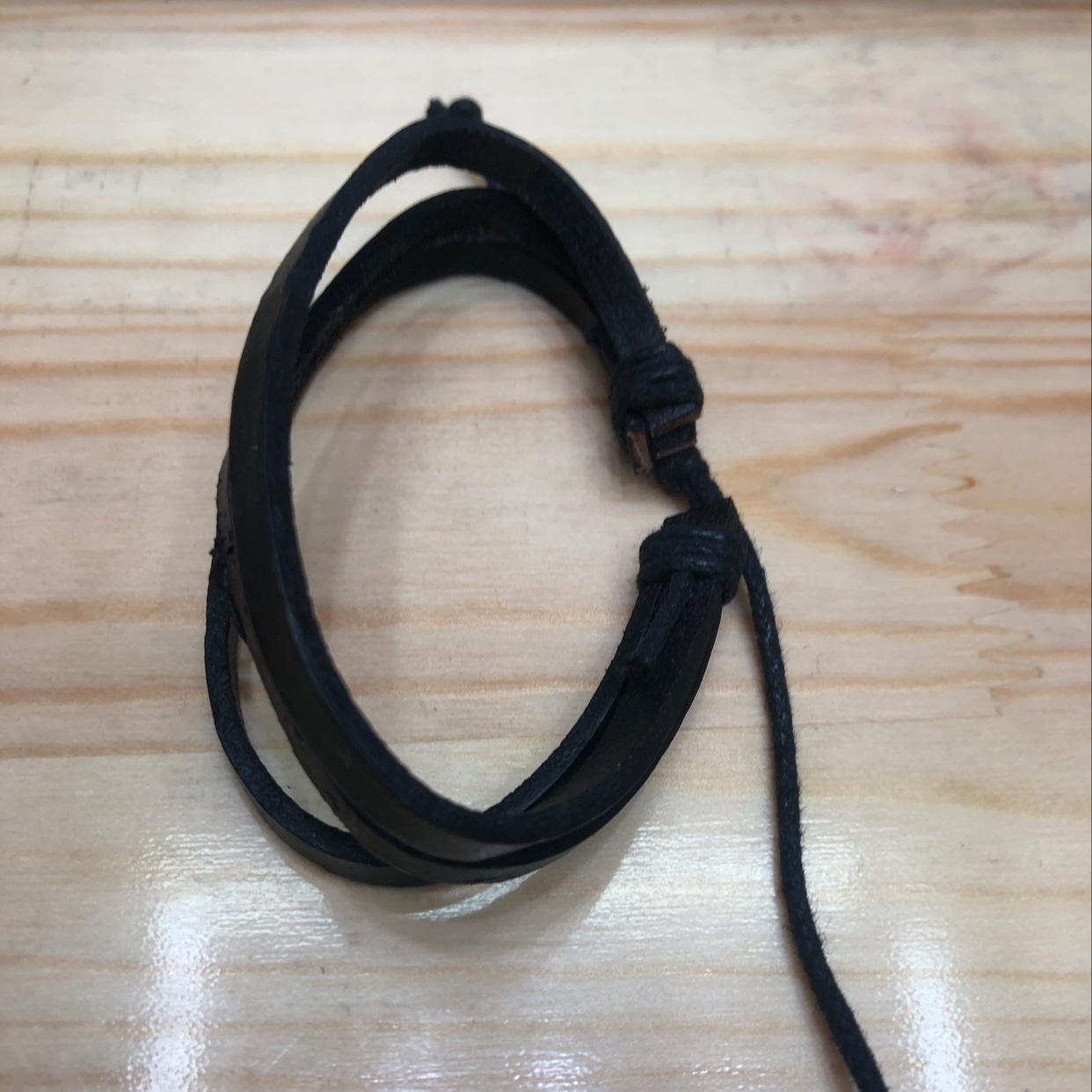 Three Leather Bracelets