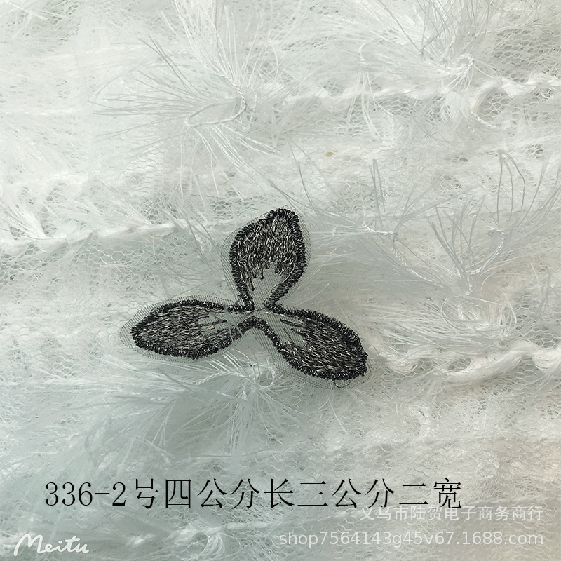 Embroidered petal, three-petal flower petal, forest-style temperament, hair band, headwear, DIY materials, fabric stickers, shoe and hair accessories Specification image