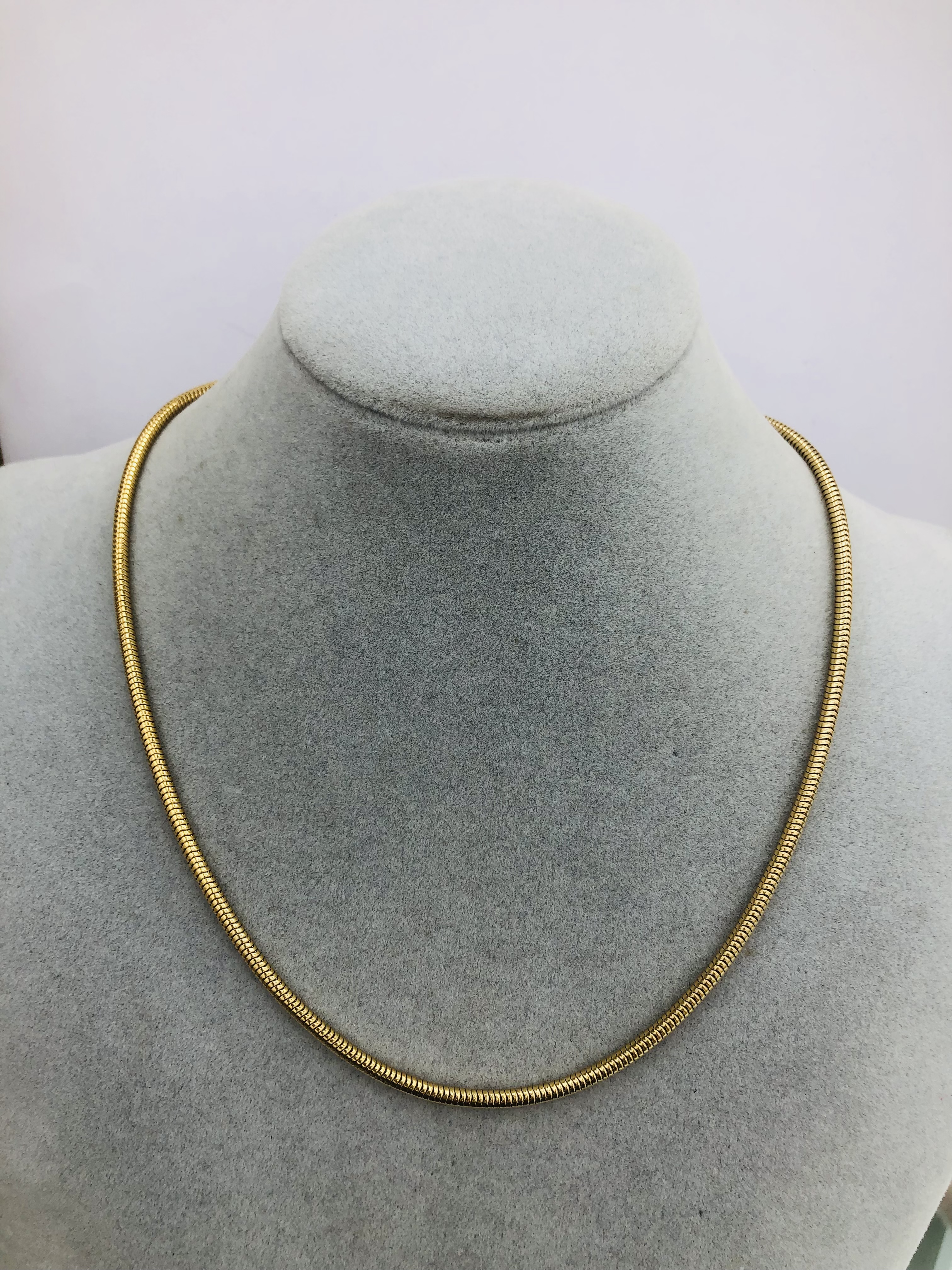 Round snake stainless steel necklace for men and women details Picture