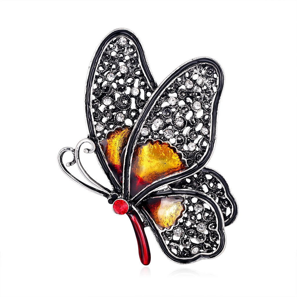 Butterfly Fashion mixed color rhinrhinette chic brooch thumbnail