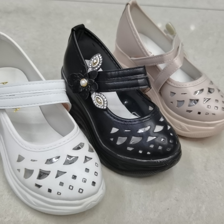 2023 Spring Children Students Perform Korean Version Of Girl's Bow 141 Leather Inner Casual Etiquette Shoes