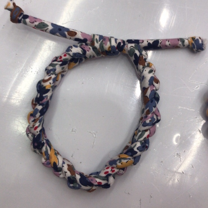 Floral fabric bracelet