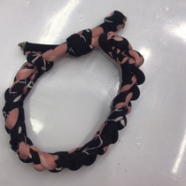 Pink and black cloth rope