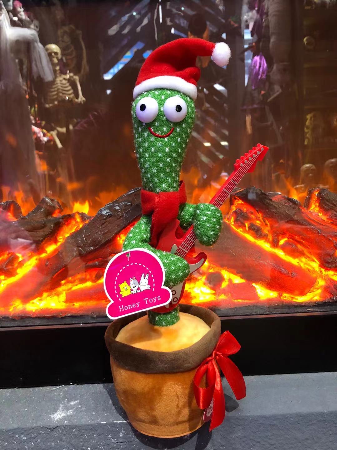 Dancing Cactus, the same as the Christmas Internet celebrity, is a magical cactus that can twist, sing and dance. It's a birthday gift for children and babies, a Christmas business world HNR Specification image