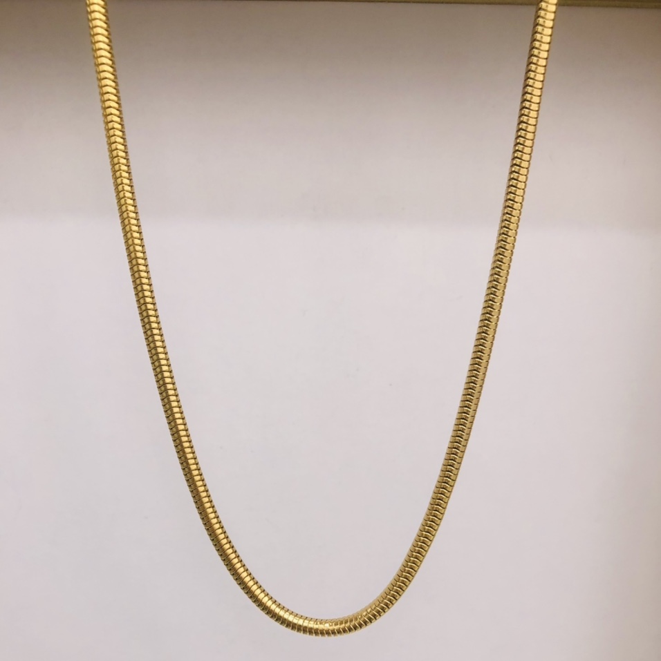 Round snake stainless steel necklace for men and women