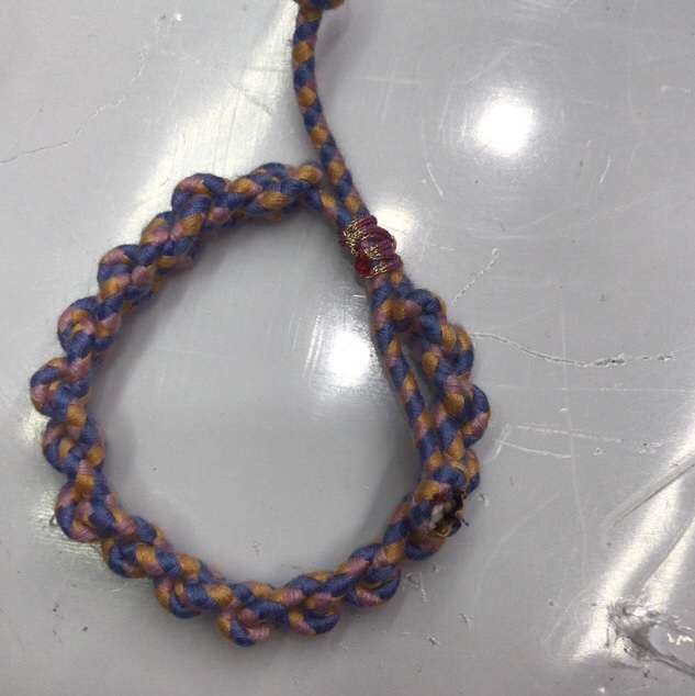 Blue and yellow twist bracelet