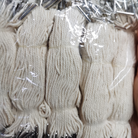 环保棉绳别针吊粒，有本白和漂白。有多种规格