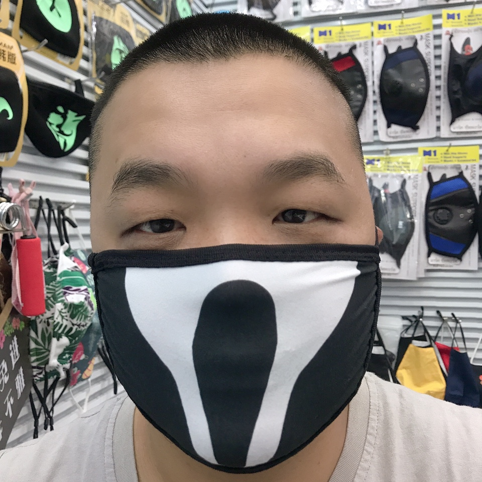 European and American cross-border fashion Halloween cloth mask, teeth dust-proof breathable mask, washable for civilian use