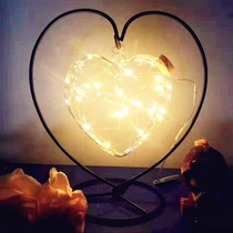 520 gift Lights Wishing bottle Creative gift Star jar Lucky star glass bottle gift bottle Drift bottle Big love warm white