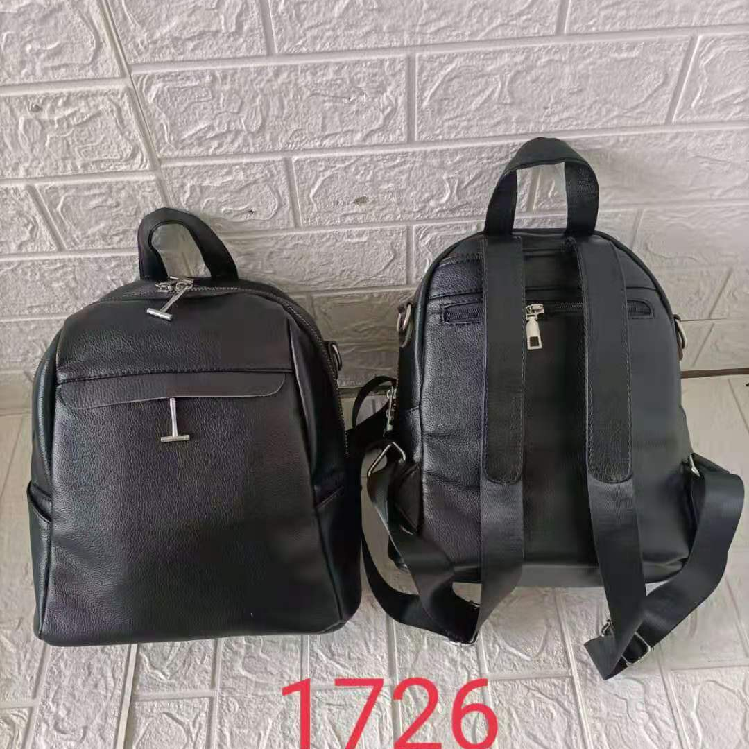 双肩包女2021新款韩版PU皮背包潮简约书包时尚休闲女生包包学院风1726
