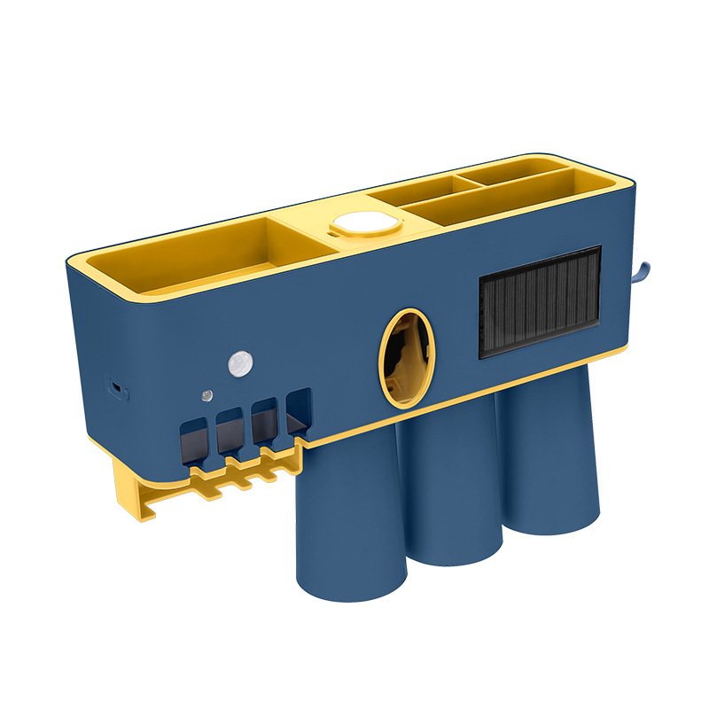 家用智能紫外线牙刷消毒器 壁挂消毒杀菌牙刷架套装免打孔牙刷架 直销详情图1