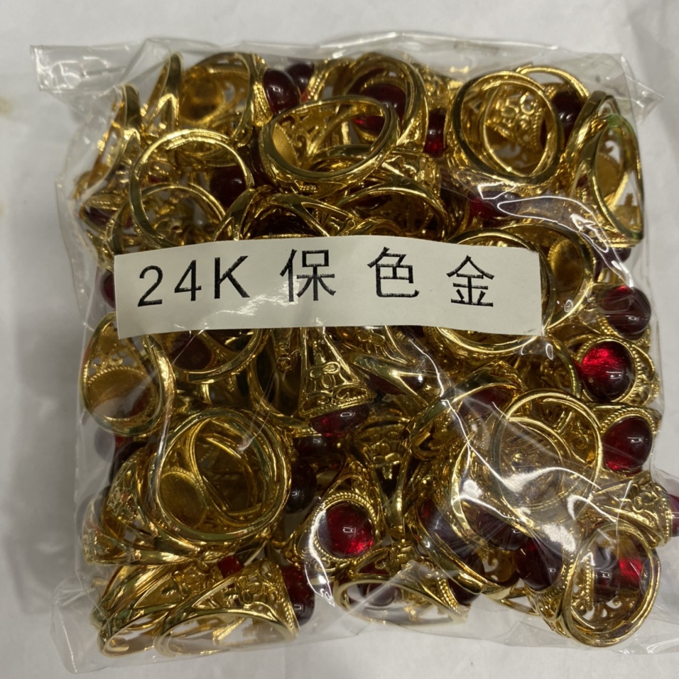 Electric 24k gold ruby ring for women