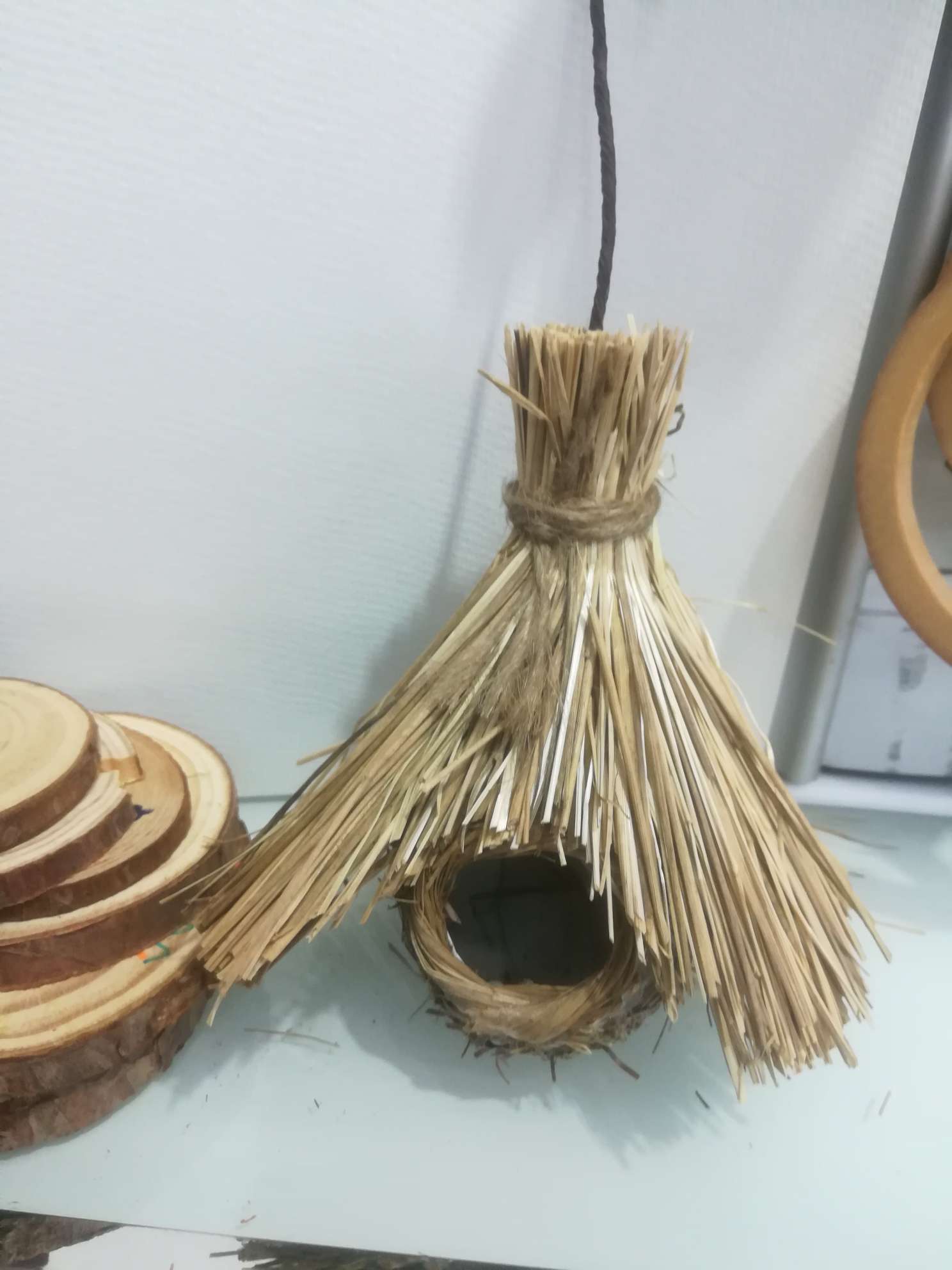 2021纯手工天然材质仿真鸟窝挂件GL一13详情图1