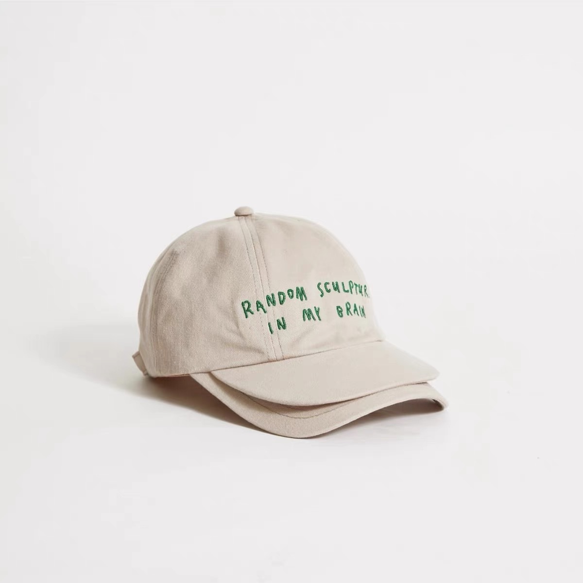 New trendy double-brim baseball cap and casual sun hat detail image 7