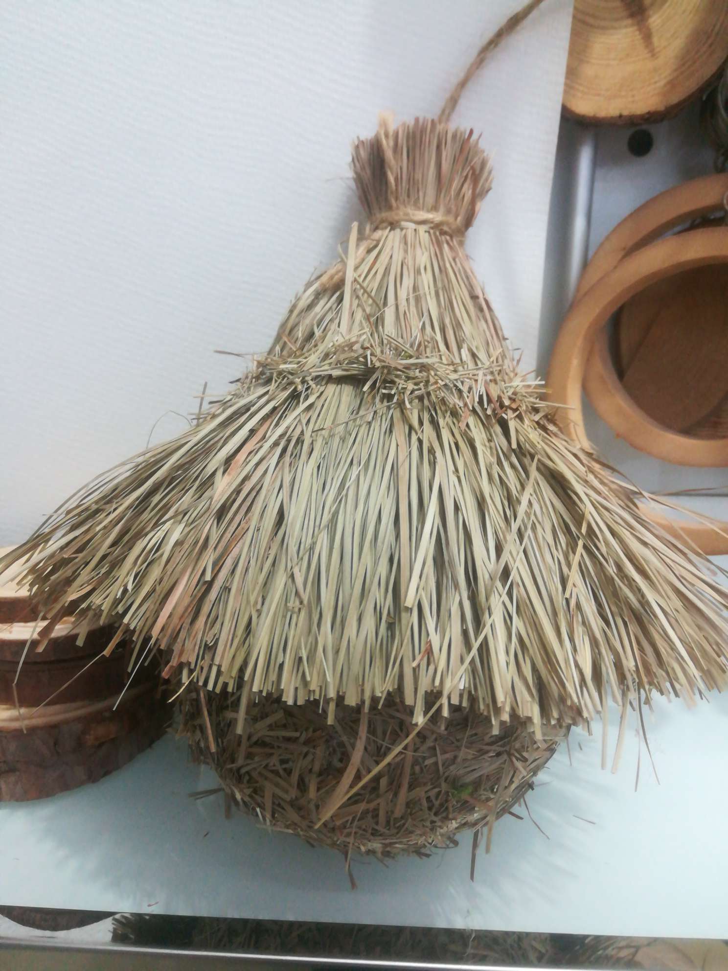 2021纯手工天然材质仿真鸟巢挂件GL-20产品图