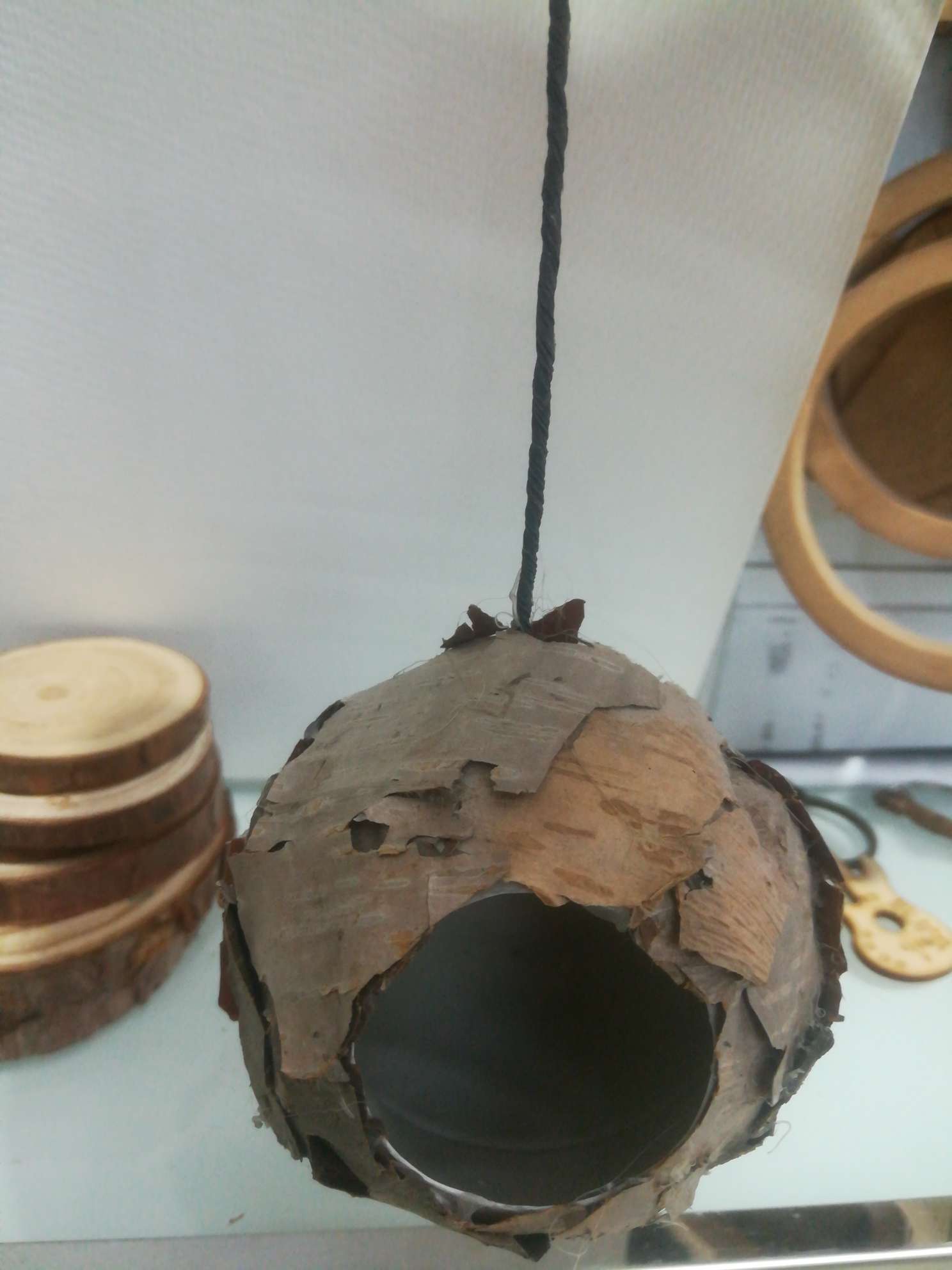 2021纯手工天然圆形仿真鸟巢挂件GL一06详情图3