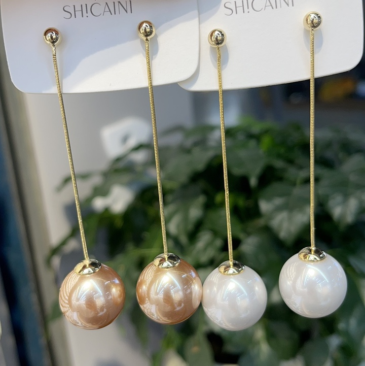 Pearl 925 silver needle earrings