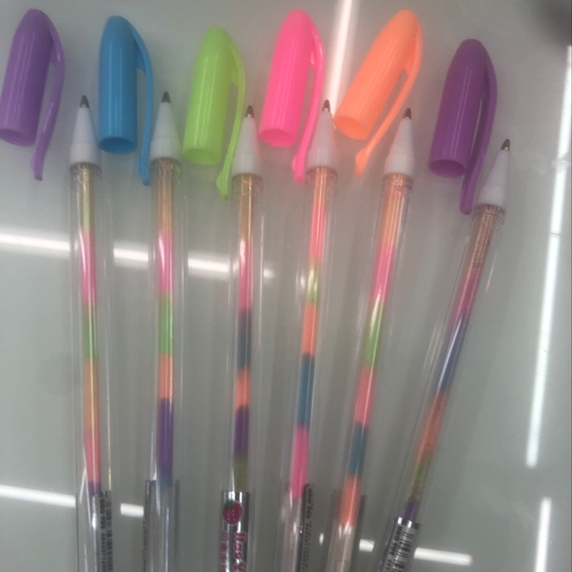 A100-12 bagged seven-color flash pens details Picture