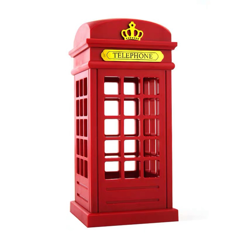 Retro phone booth LED touch touch to adjust brightness LED nightlight Bedroom bedside lamp Energy saving and rechargeable