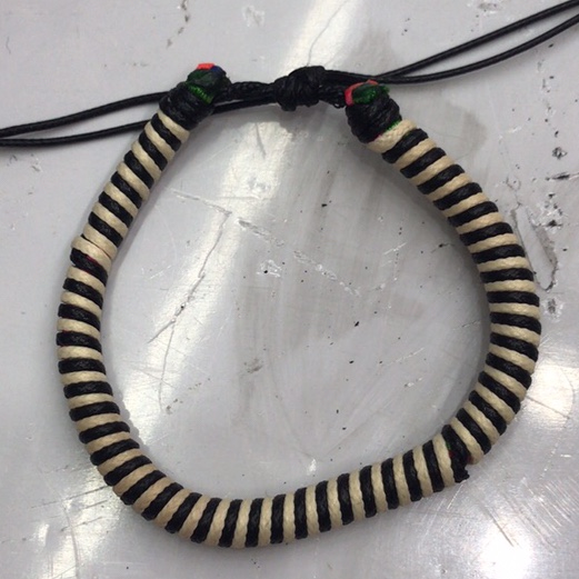 Black and yellow wrap bracelet