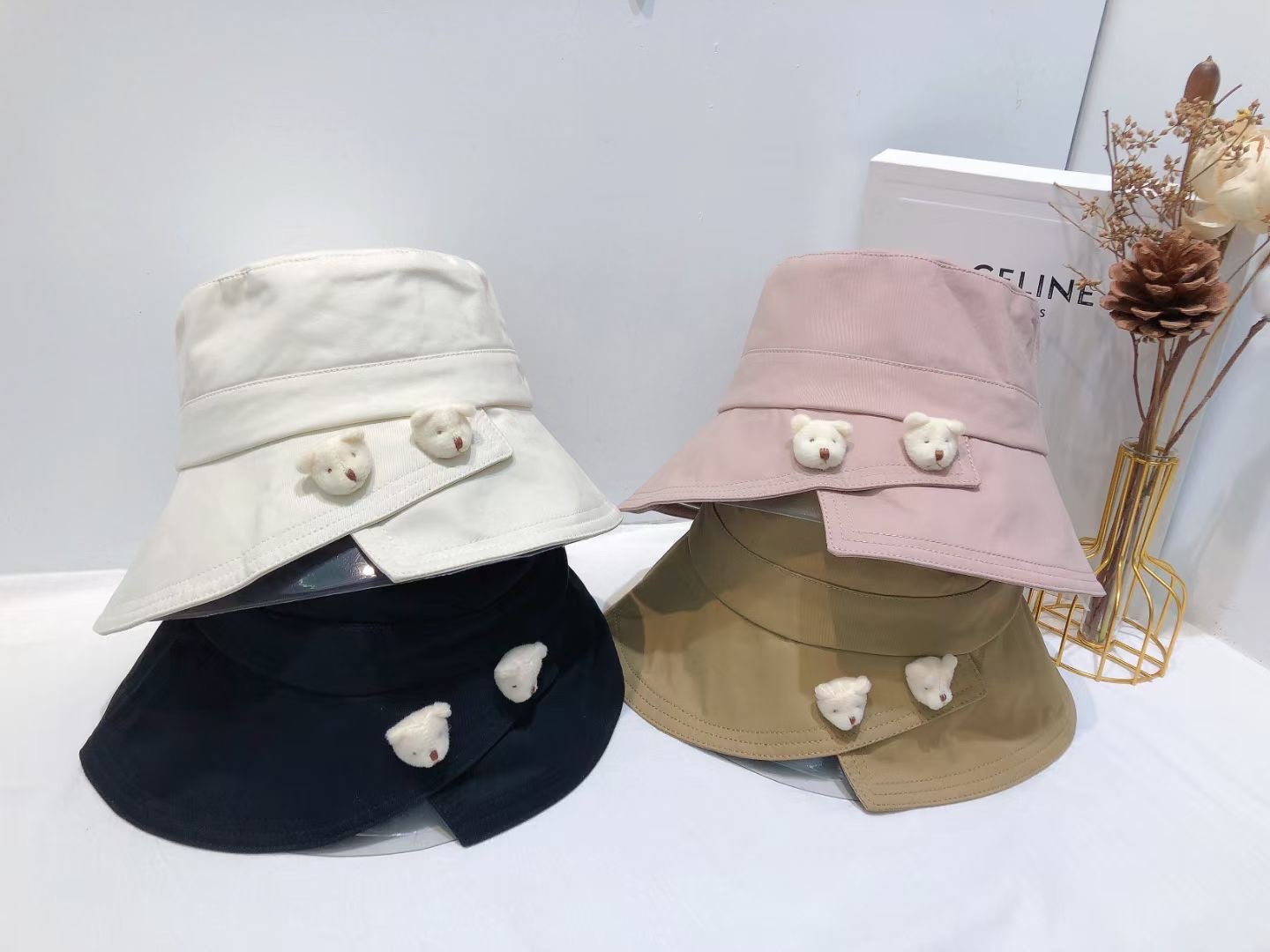 New style bear fisherman hats and sun hats are directly sold by Jiahao Hat Industry details Picture