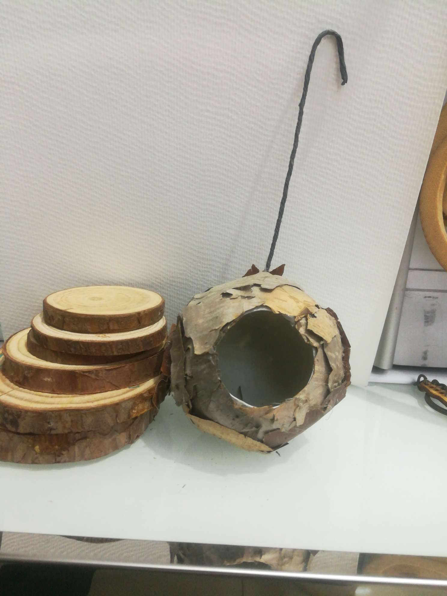 2021纯手工天然圆形仿真鸟巢挂件GL一06详情图1