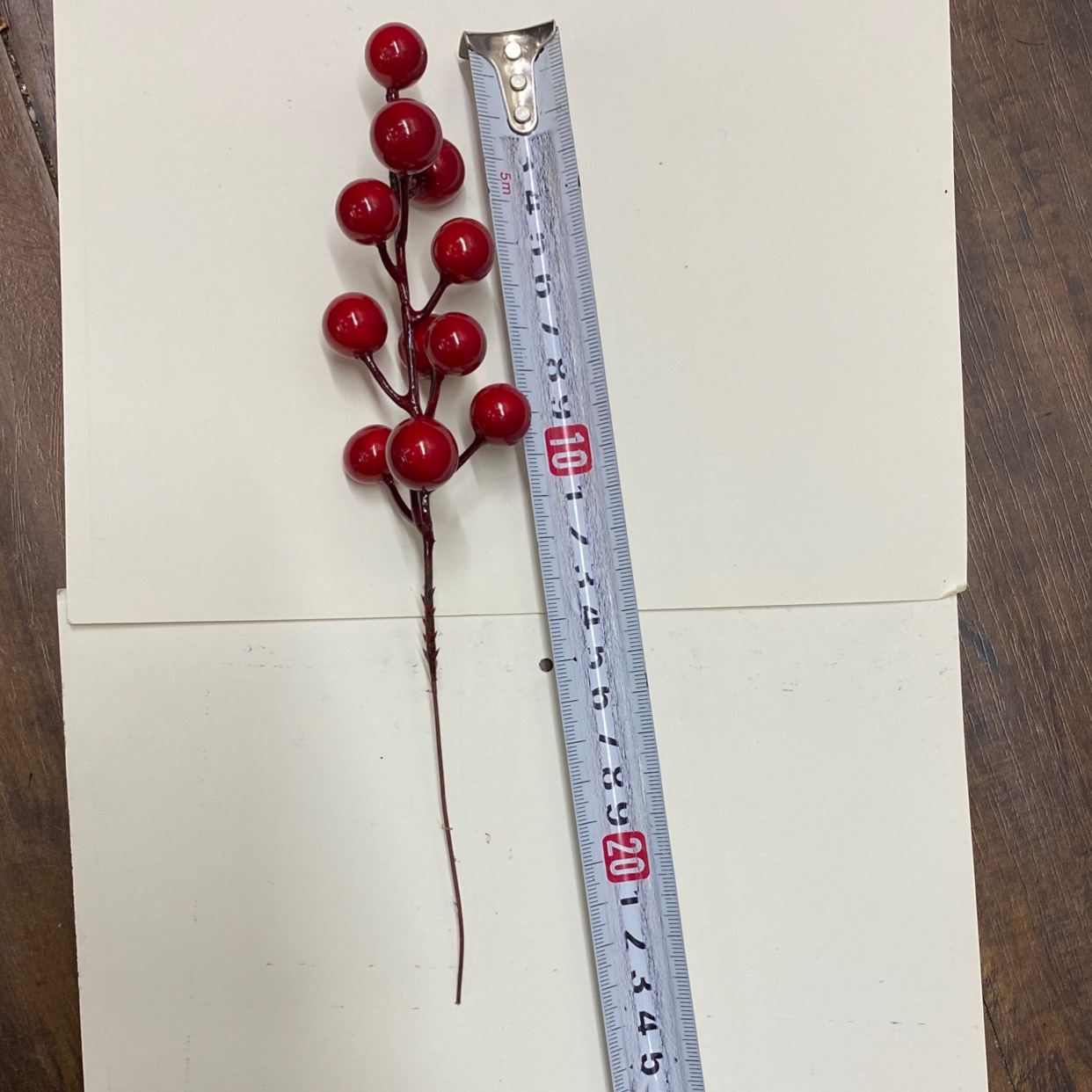 The winter green fruit is red