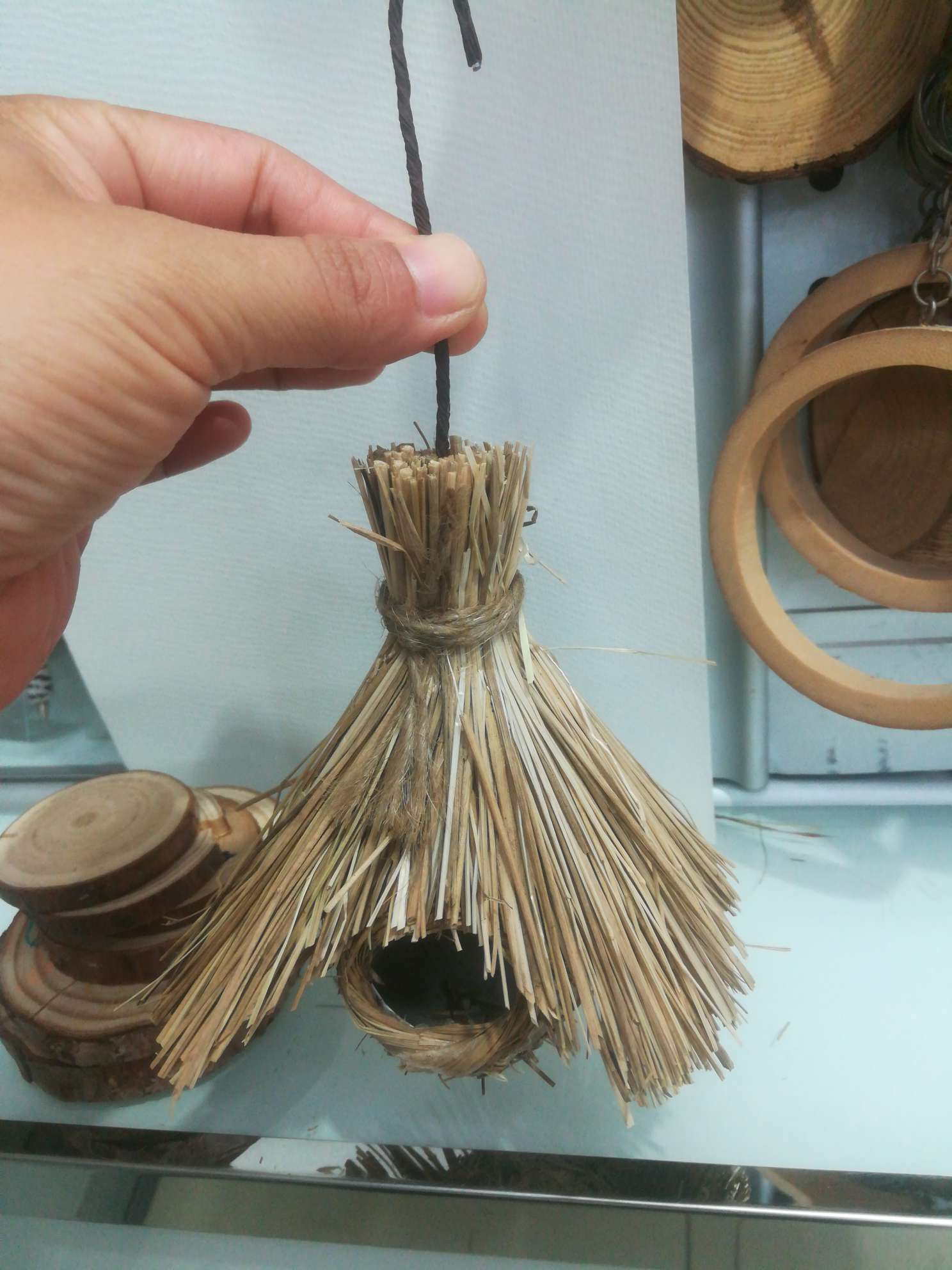 2021纯手工天然材质仿真鸟窝挂件GL一13详情图4