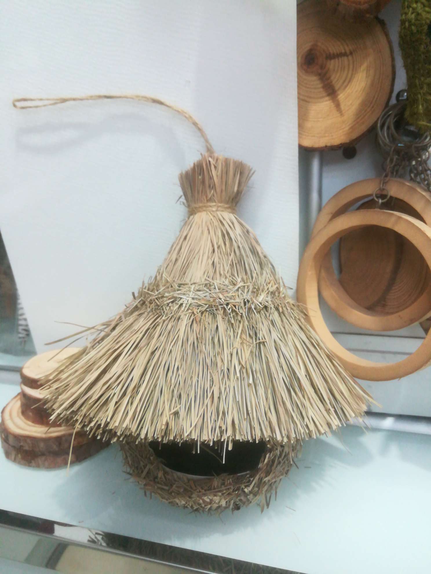 2021纯手工天然材质仿真鸟巢挂件GL-20详情图4