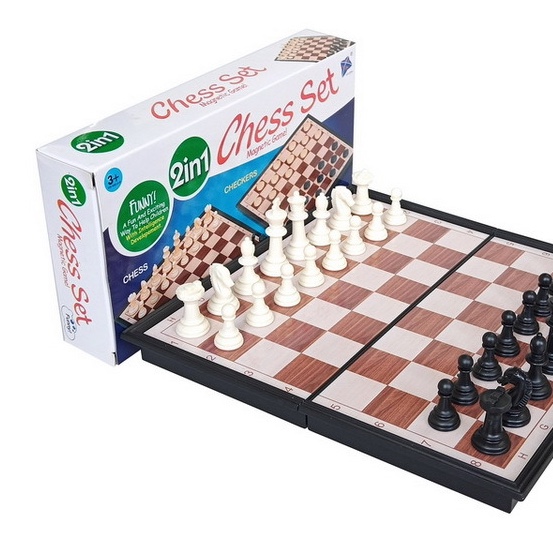 塑料磁性国际象棋二合一 
