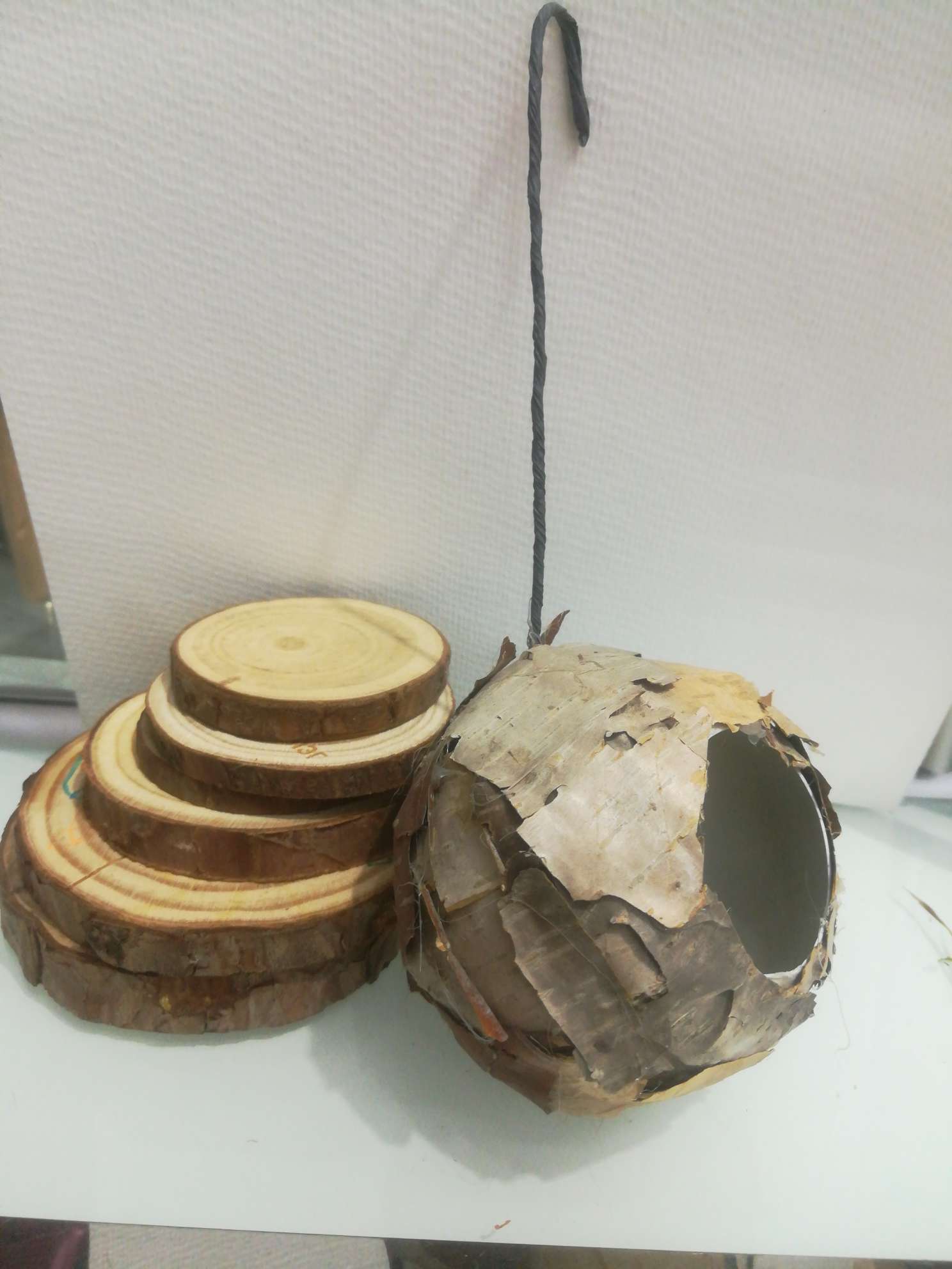 2021纯手工天然圆形仿真鸟巢挂件GL一06详情图2