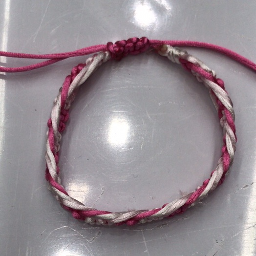 Pink, white and grey bracelet