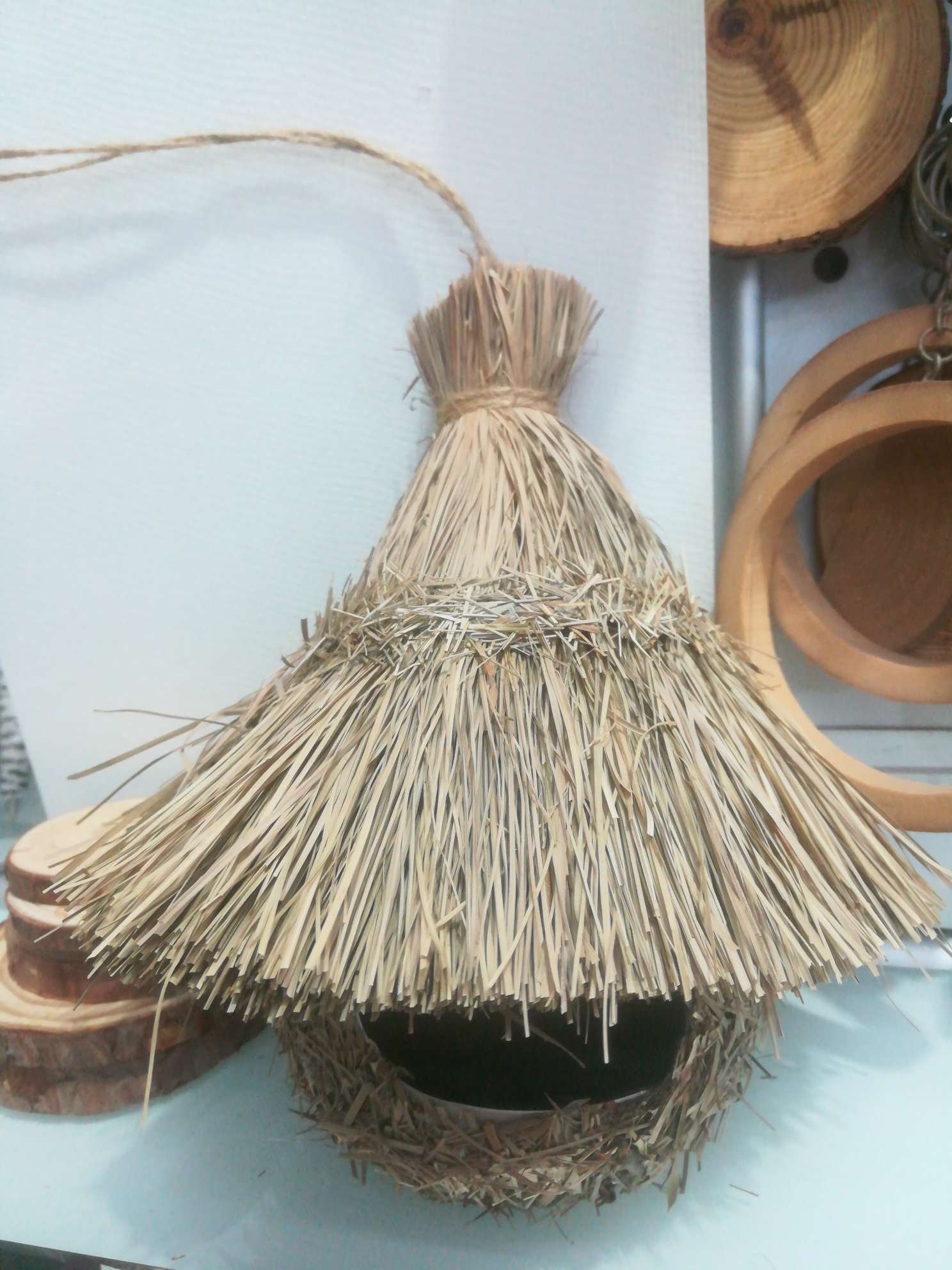 2021纯手工天然材质仿真鸟巢挂件GL-20详情图3