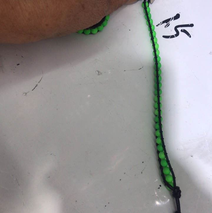 Green bead bracelet