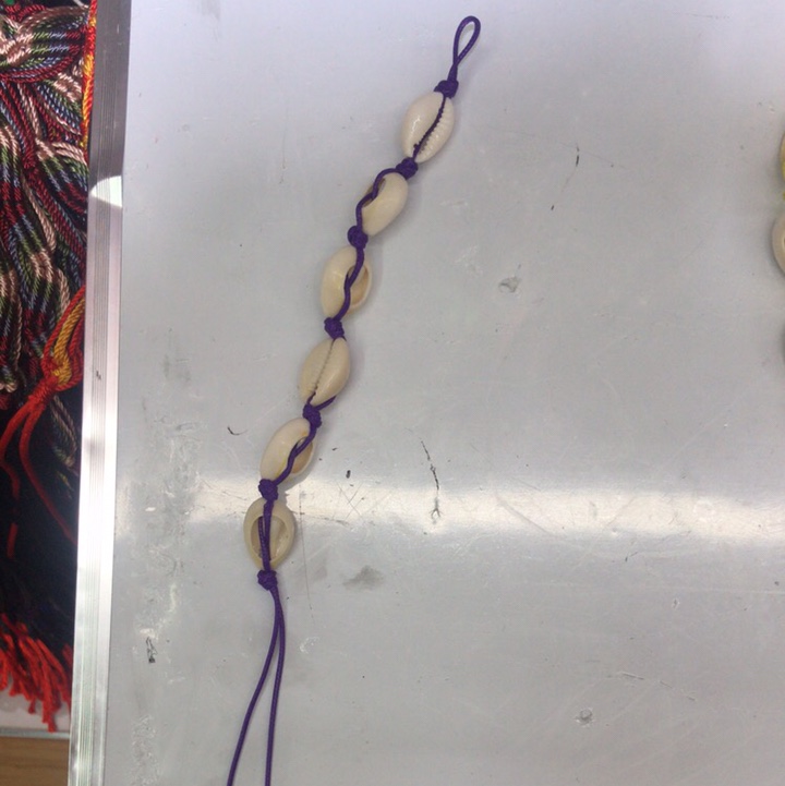 Shell purple string bracelet