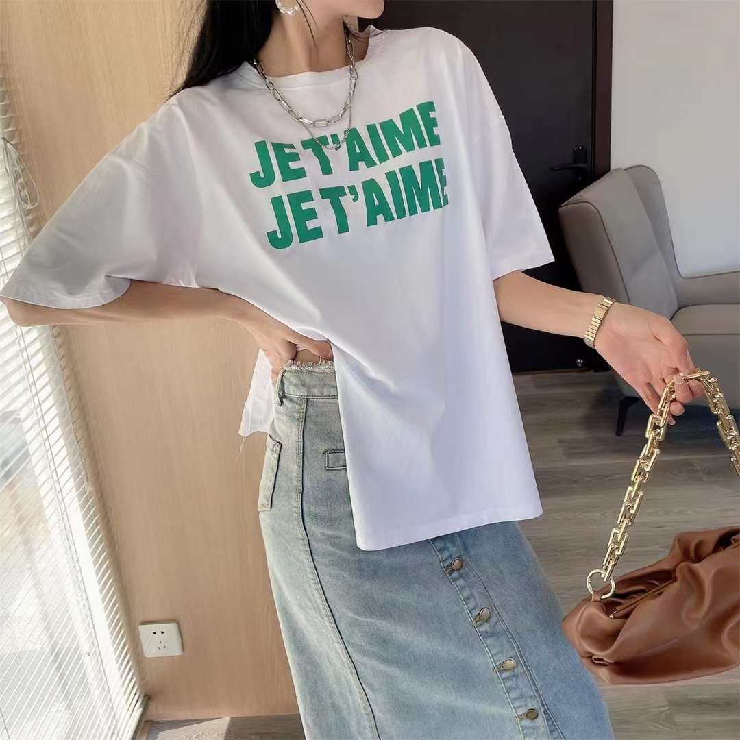 Large Slit T-Shirt Item Picture