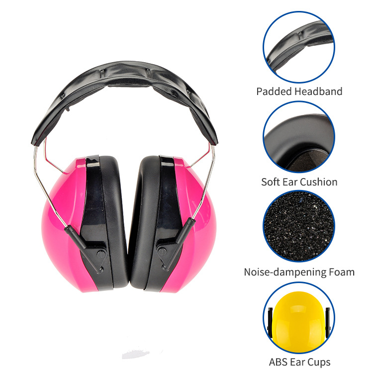 厂家直供 ABS材质隔音防护耳罩 护听力降噪音学习助眠射击防噪音耳罩详情1