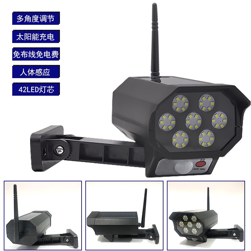 2021 New solar sensor light simulation monitoring fake camera LED villa courtyard light wall light