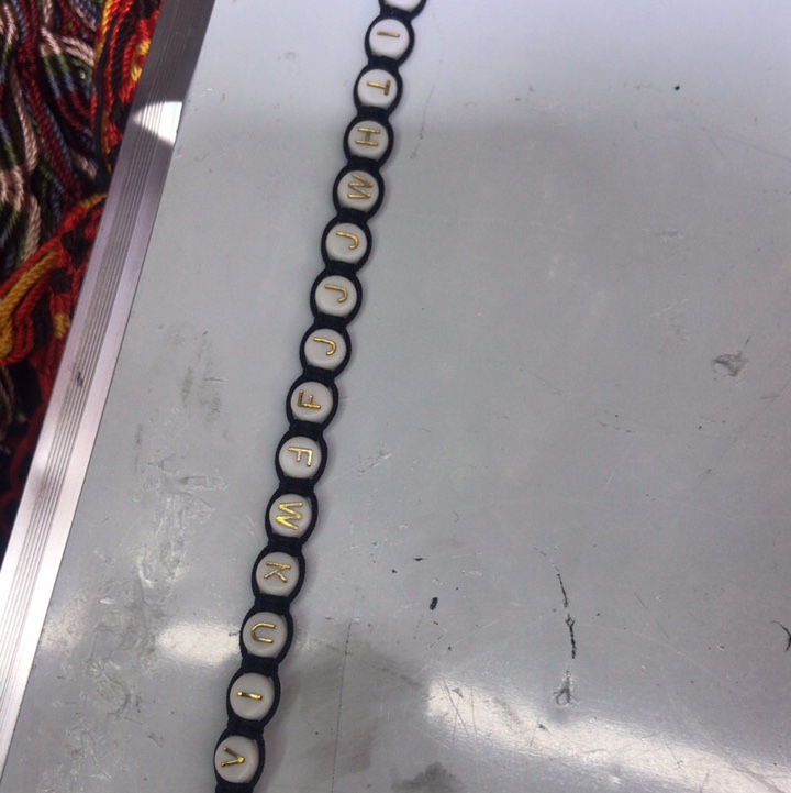 Beaded letter bracelet