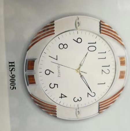 9005 Wall clock wood grain