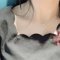 Micro bow ❤️ smiley face copper necklace