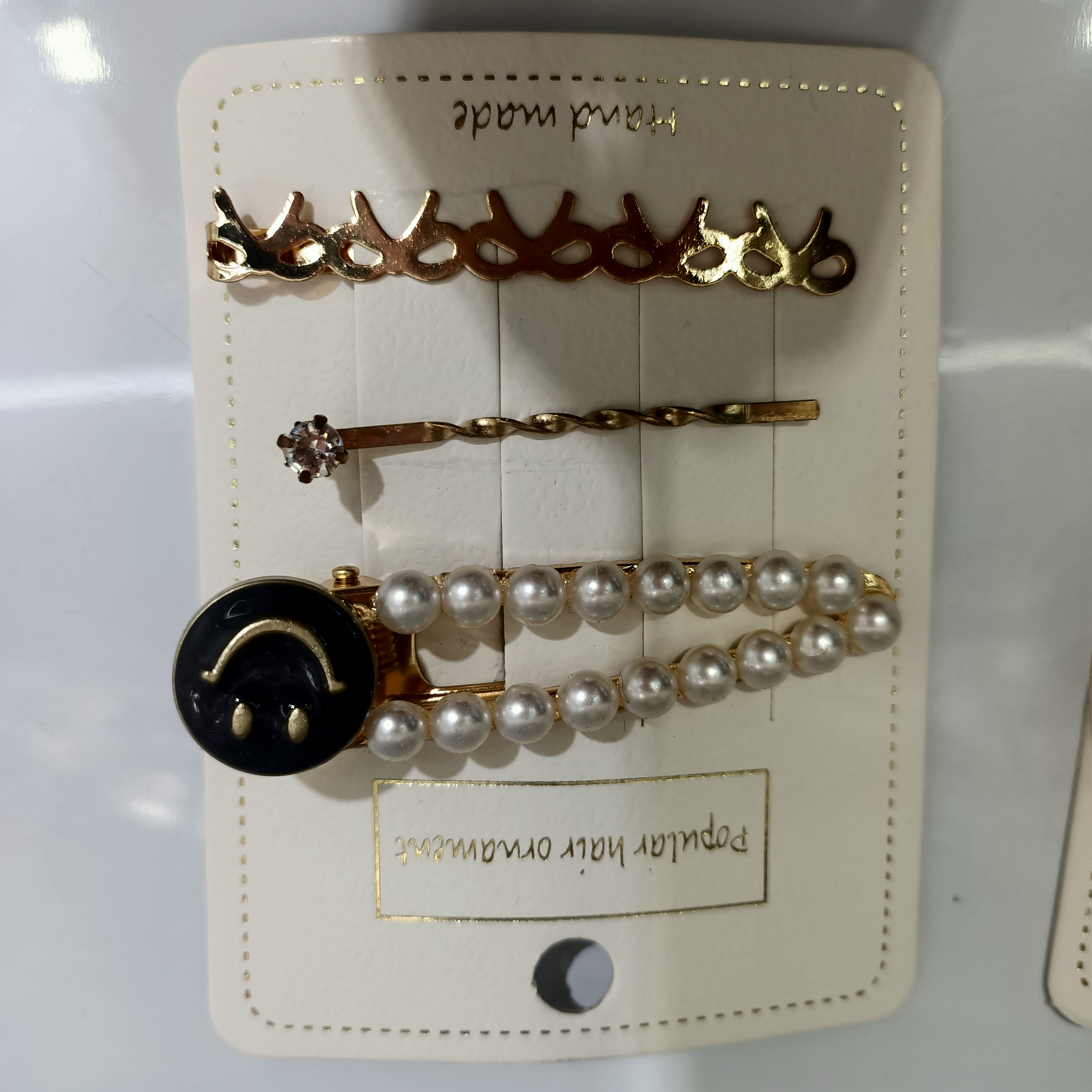 Smiley face black 3-piece set thumbnail