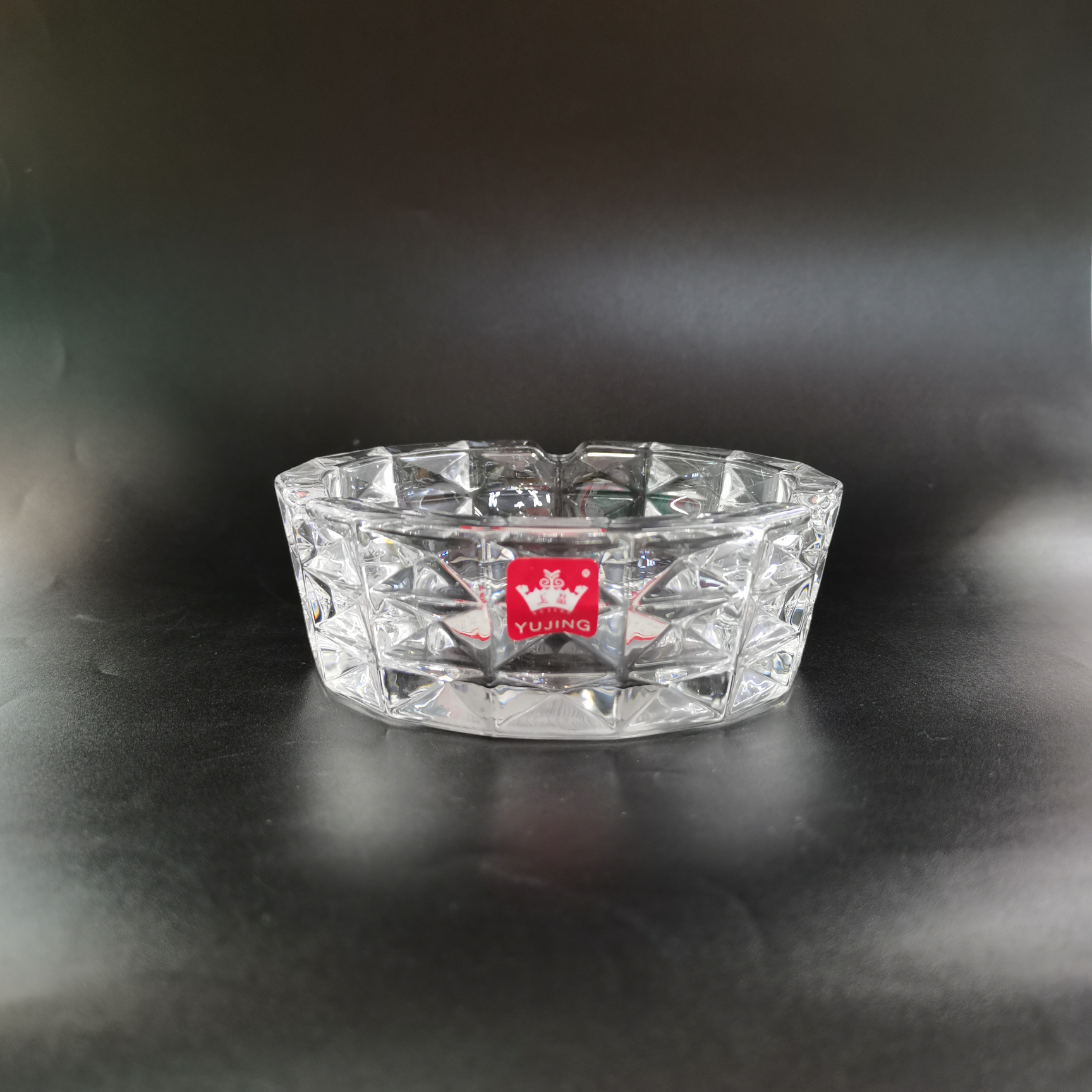 YJ1034-2 玉晶晶白料玻璃烟缸小号