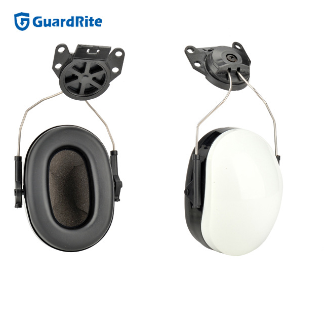 厂家直供 ABS防护耳罩 护听力降噪音 与安全帽配套使用白底实物图