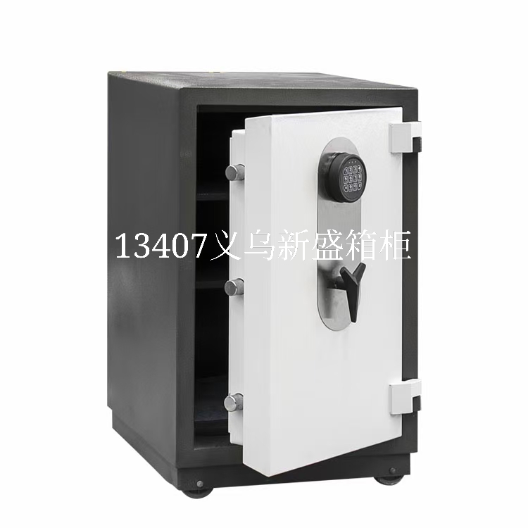 13407义乌新盛箱柜保险柜3c家用办公重型密码指纹锁防盗防火全钢保险箱双锁机械详情图3