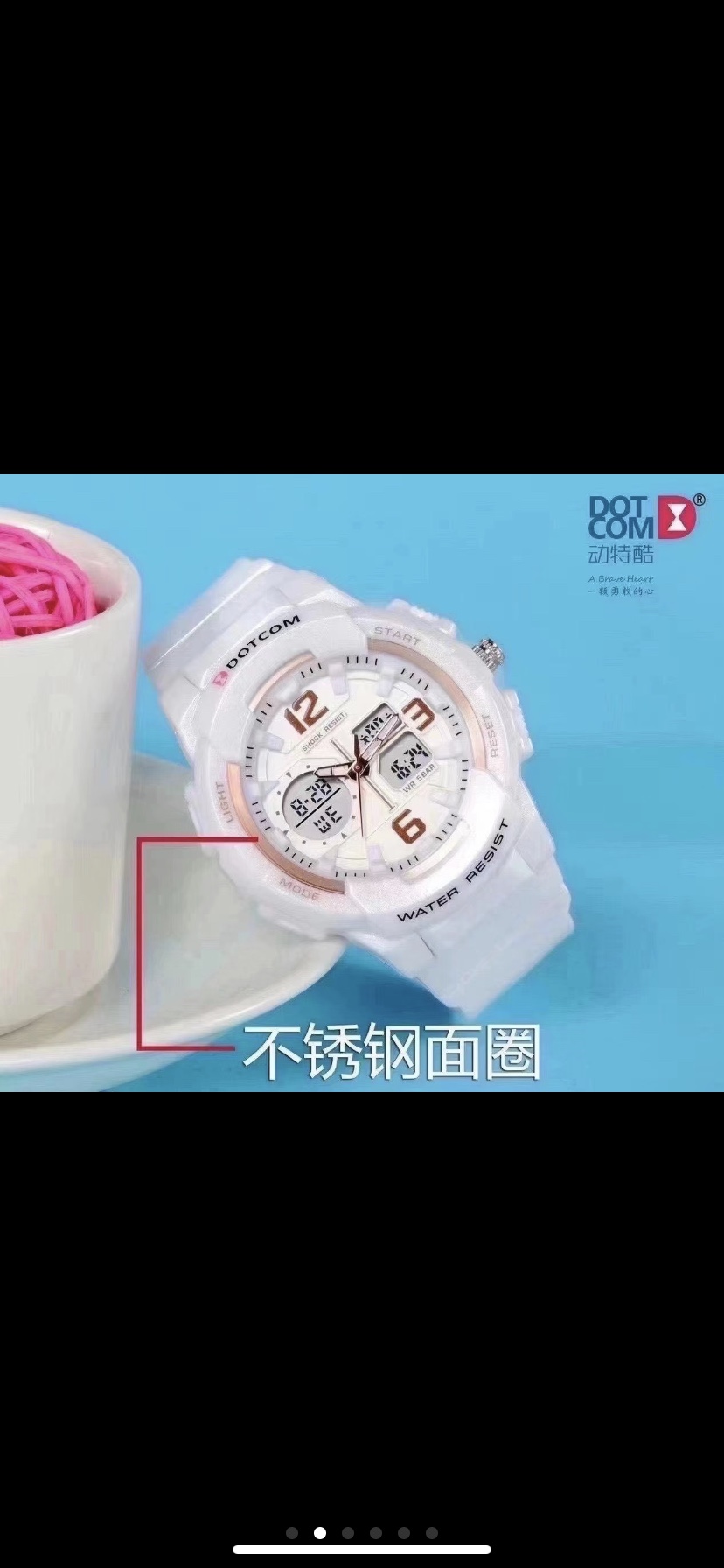 Matcha green, taro purple, popular colors, elegant style. D6033 stainless steel bezel, warm orange light, super cool dual-sized outdoor sports and leisure running hand detail image 2