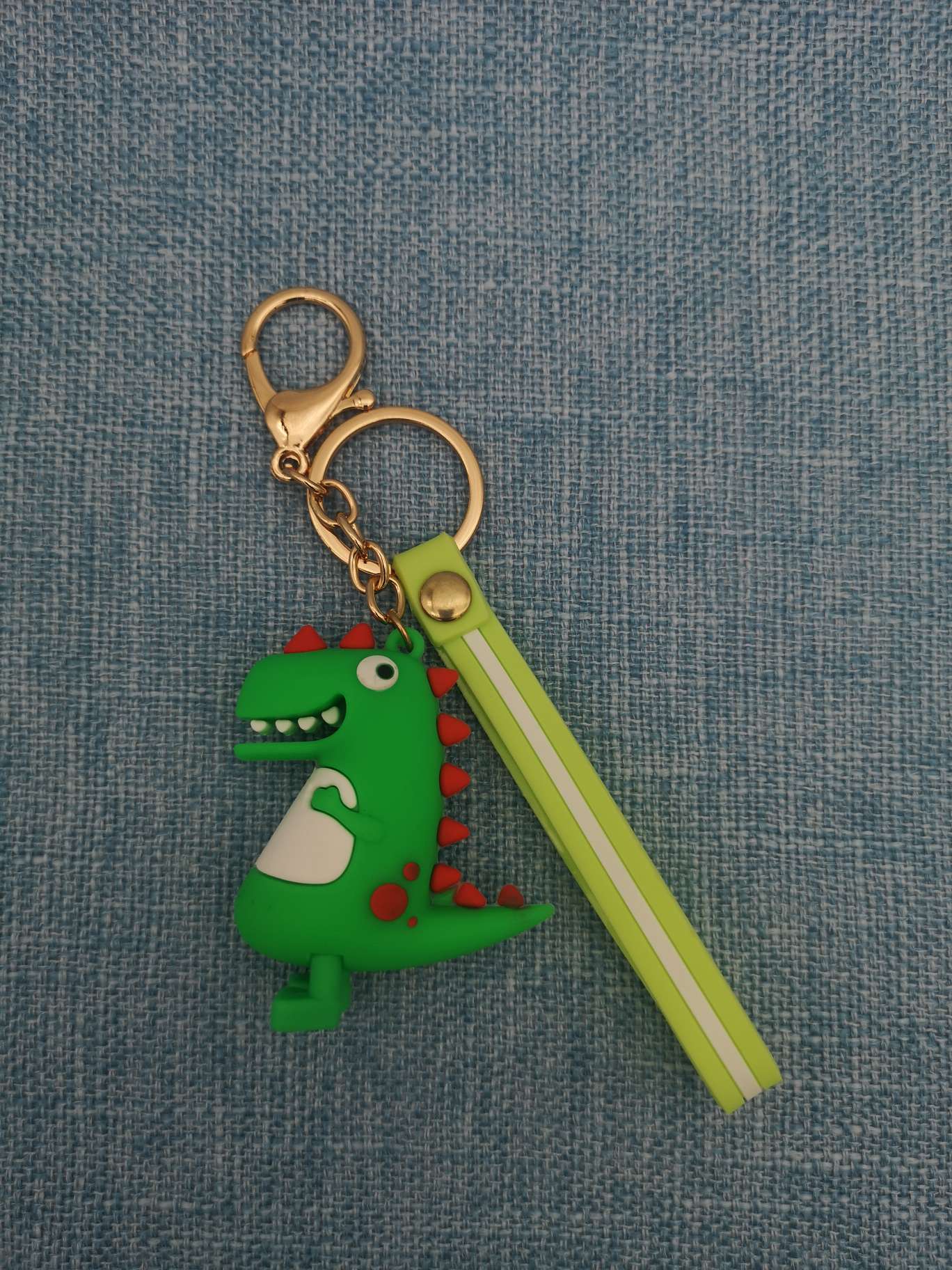 Green Dinosaur Soft Glue Pendant full figure