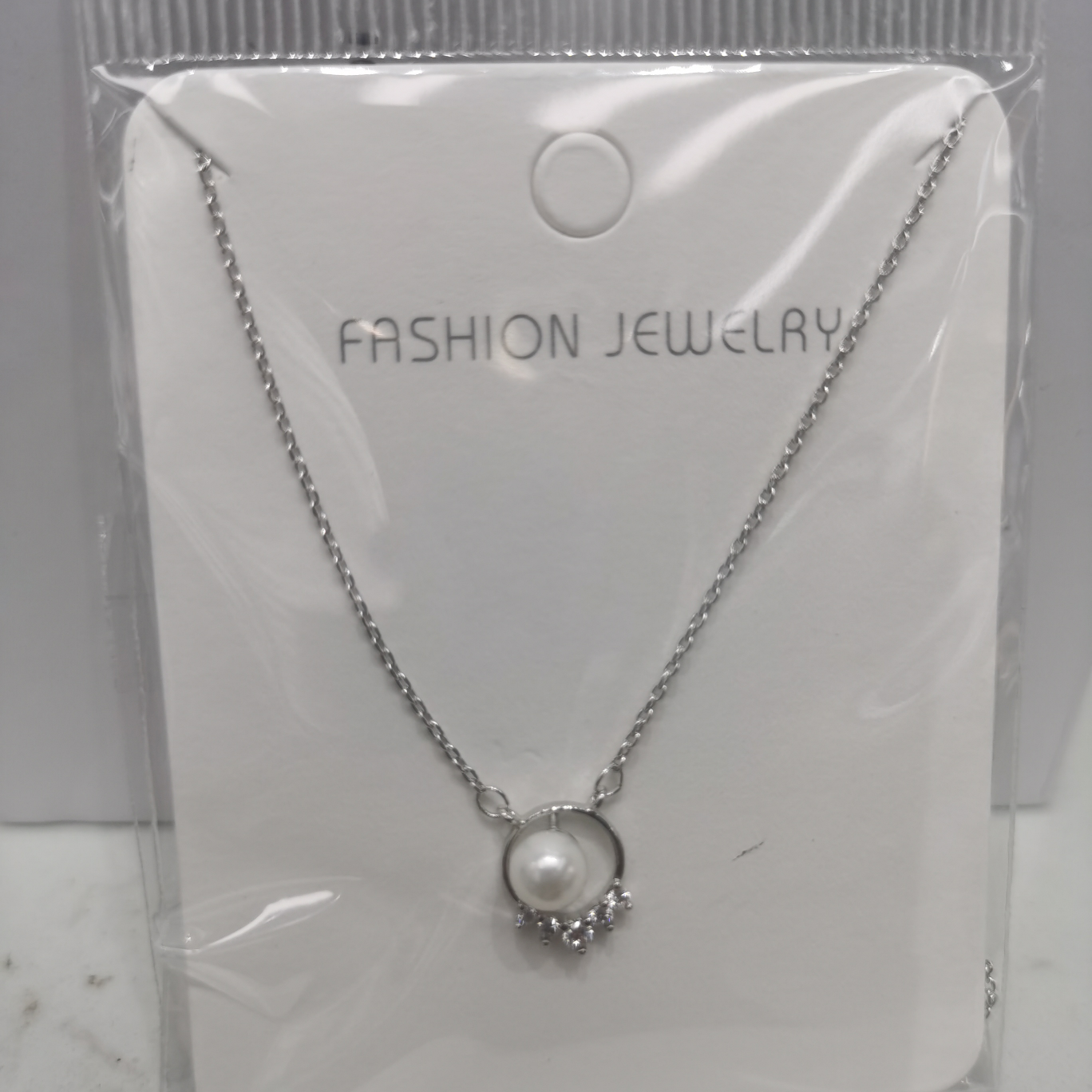 832-1 White gold copper necklace thumbnail